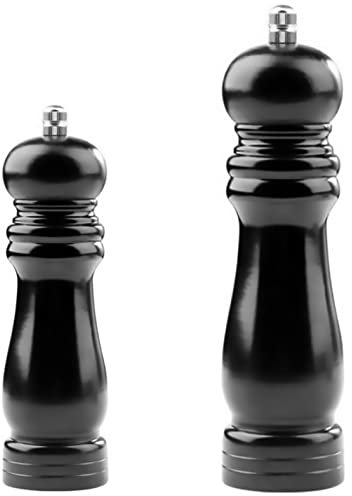 Molinillo de Pimienta, Pimientero de Madera Clara Trituradora de Especies Manual para Cocina (Pack de 2 (170+210))