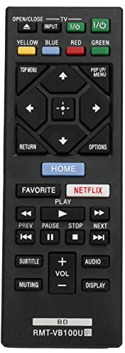 RMT-VB100U Telecomando sostitutivo Adatta per Sony Blu-ray Disc DVD Player BDP-S5500 BDP-S4500 BDP-S1500 BDP-S3500 BDP-S6500 BDP-S3700 BDP-S1700