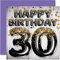 Geburtstagskarte zum 30. Geburtstag für Männer – schwarze und goldene Glitzerballons – Happy Karten für 30 Jahre alten Mann Freund Bruder Papa Onkel 145 mm Thirty Thirtyth Bday Grußkarten Geschenk