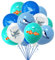 POPOYU 16 Stück Hai Filme Wal Geburtstagsdeko,12 Zoll Hai Wal Kindergeburtstag Party Ballons Wal Luftballons Dekorieren Blau Hai Wal Latexballons für Ozean Unterwasserwelt Kindergeburtstag Party Dekor