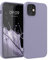 kwmobile Hülle kompatibel mit Apple iPhone 12 / iPhone 12 Pro Hülle - weiches TPU Silikon Case - Cover geeignet für kabelloses Laden - Soft Blue Lavender