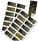 Yabaduu DIY Adventskalender Zahlen zum Aufkleben Nummern 1-24 Selbstklebende Sticker für Weihnachten Weihnachtskalender Selber Basteln Y048 (21 Gold schwarz Streifen)