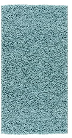 Mynes Home Shaggy Teppich Hochflor Türkis 30 mm/Langflor Teppiche Einfarbiges Uni Design/Teppichläufer / 70x140 cm