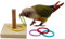 GZXYUAN 1 Stück Vogel-Intelligenz-Trainings-Spielzeug aus Holz, buntes Stapelring-Spielzeug für Papageien, Wellensittiche, Nymphensittiche und Sittiche