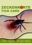 Zeckenkarte mit Lupe, Hülle und Kurzbeschreibung