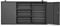 Jan Nowak Hängeschrank Werkzeugschrank Werkstattschrank Metallschrank Lochwand 2 verstellbare Fachböden 2 Fächer 120 cm x 60 cm x 20 cm (Schwarz)