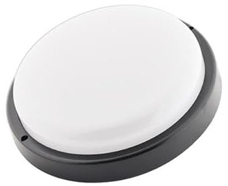 LumenTEC LED Kellerlampe Kellerleuchte, LED-Lampe IP54 Max rund 18W schwarz