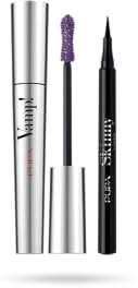 Pupa Mascara Vamp! (Colore Amethyst Violet) + Eyeliner Skinny Liner (Colore Extra Black) - Ciglia dal Volume smisurato e intensificate con Penna ultra slim, Tratto facile e super sottile