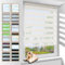 Zarnan Doppelrollo Klemmfix ohne Bohren Leinen 85x210cm(Stoffbreite 81cm) Duo Rollo Blickdicht Zebrarollo Rollos für Fenster ohne Bohren für Wohnzimmer Küche Büro lichtdurchlässig und verdunkelnd