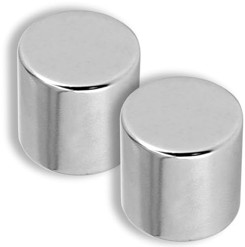 [2 Stück] Neodym Magnet N52 Scheibe 20x20mm - 20KG Stark- Super Starke Magnetscheibe 20mm Durchmesser - Neodym Magnete Runde Scheiben Zylinder Stabmagnet