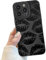 Compatible for iPhone 12 Pro Max Case, Black Cute Lips Case Design for Women Girls, Soft TPU Slim Profile, Anti-Slip Shockproof Protective Phone Cover for iPhone 12 Pro Max