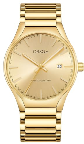CIVO Herren Uhren Edelstahl Armbanduhr: Gold Analog Herrenuhr Wasserdicht Quarz Uhr Männer