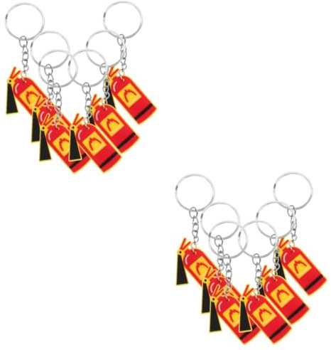 BESTYASH 12stücke Cartoon Feuerlöscher Schlüsselanhänger Für Taschen Dekorative Schlüsselanhänger Für Als Party- Oder Mitgebsel