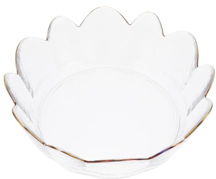 FUNOMOCYA 1 Pc Bol Coupe Fruit Panier à Salade Corbeille à Fruits décorative Tasse à Mousse Coupes à Dessert Transparentes Clair Noël saladier Coupe à Fruits en Verre Un Verre Golden