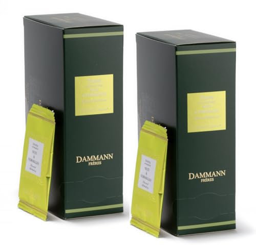 Dammann Frères® | Tisana Verbena Rosa e Tiglio | Infuso Notte a Versailles - 2 x 24 Filtri | Infuso Erbe e Petali Bergamotto Violetta e Kiwi | Tisana Fruttata Senza Caffeina