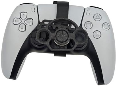Genérico Mini volante auxiliar de impresión 3D para PS5 y PS5 Slim Juego de carreras volante, Doble Agujero Estilo Juego Joystick, Gamepad Controller Auxiliar Accesorios de repuesto