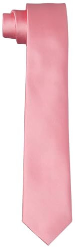 DonDon Krawatten für Herren handgefertigt Seiden-Look 6 cm Krawatte Rosa