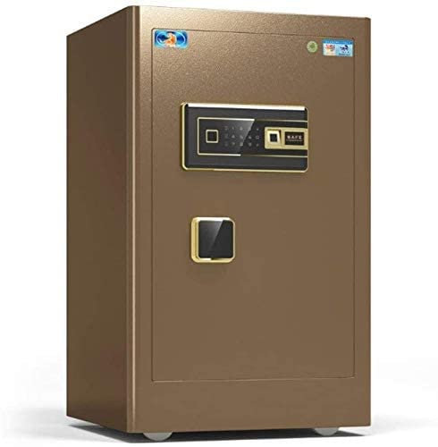 strongbox Safe Box Fireproof Waterproof Safe Safes Home and Lock Boxes Fingerprint Password All Steel Digital Electronic Cash Box Home Large Cabinet for Id Papers A4 Documents Laptop Computers Jewels