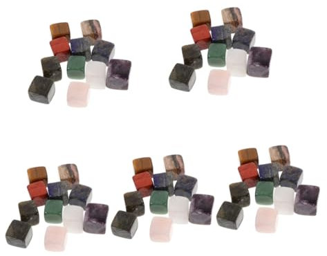 MAGICLULU 5 Ensembles Fausse Glace Moule À Glaçon Rond Cubes Glaçon en Pierre pour Whisky Cube De Glace en Pierre pour Whisky Cristal De Cube De Whisky Pierres À Vin Pratiques 11 Pièces * 5
