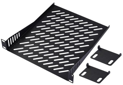 GeeekPi DeskPi RackMate T2 Zubehör Rack-Regal, 10 Zoll 0,5HE Rack-Fachboden, belüftetes Rack-Mount-Cantilever-Fach für DeskPi RackMate T2 Netzwerkschrank