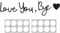 Love You Bye Sign, Wooden Wall Sticker Decor Express Love and Warm Family Modern Home Hanging Art Decal Decoration Bye Sign for Door Wall Hallway (Black)