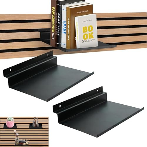 2 Pcs Wall Shelf, 15×10cm Wall Shelf Plants Black Shelfs For Acoustic Panels Metal Floating Wallshelves Acoustic Panels Accessories For Setting Up Plants Dolls Books