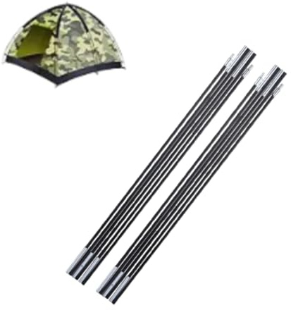 Zeltstangen, 2pcs Fiberglas Camping Zeltstangenstangen im Freien Sonnenhelfer Stangen -Markisen -Rahmen -Kit zum Wandern