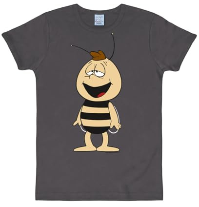 Logoshirt® Biene Maja Willi T-Shirt Damen & Herren grau L
