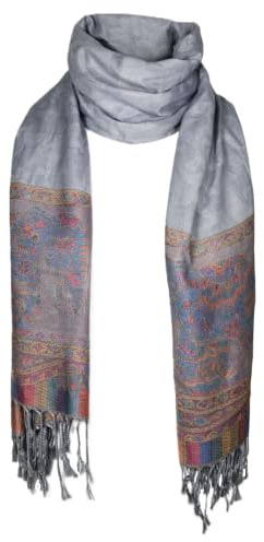 Orientae Foulard Donna 100% Cashmere 70x170 cm | Sciarpa Invernale, Scialle Elegante, Stola Morbida Jacquard, Versatile Autunno e Primavera
