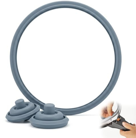 Goma Olla para WMF Perfect y wmf Perfect Plu Ø22 Junta Goma con 2 Válvulas | Repuestos Olla para Silit Sicomatic 3L, 4,5L, 6,5L, 8,5L Kit Completo de Reparación Apto para Lavavajillas