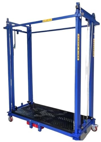 Plataforma elevadora de andamios eléctricos Andamio eléctrico plegable móvil con capacidad de carga 300 kg for obras construcción(1.5M)