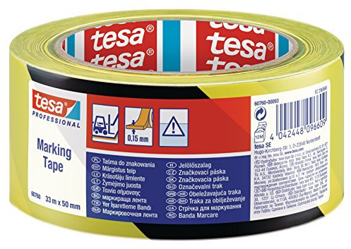 Tesa SPA 84442 Nastro per Segnalazioni, Nero/Giallo