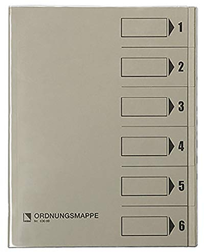 Bene 83600GR Ordnungsmappe mit Schutzumschlag, grau
