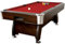 GAMES PLANET 7 ft Billardtisch Premium“ + Zubehör, 9 Farbvarianten, 214x122x82 cm (LxBxH), Dunkles Holzdekor, rotes Tuch