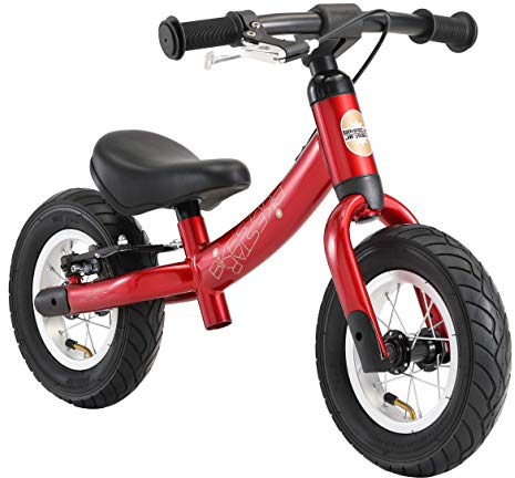 BIKESTAR Kinder Laufrad Lauflernrad Kinderrad für Jungen und Mädchen ab 2-3 Jahre | 10 Zoll Sport Kinderlaufrad | Rot | Risikofrei Testen