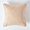 Homescapes beige-farbene Kissenhülle 45 x 45 cm, Deko-Kissenbezug mit Reißverschluss aus 100% Baumwolle, unifarbener Zierkissenbezug für Dekokissen und Sofakissen, Hellbraun