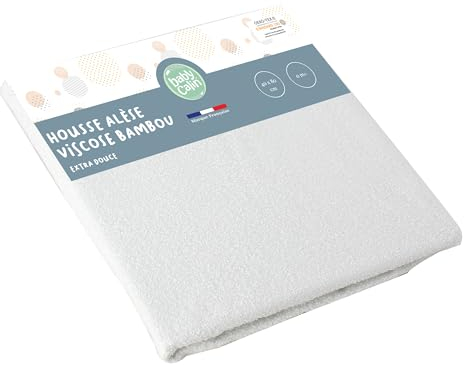 babyCalin - Matratzenbezug aus extra weicher Viskose - 40x80 cm Weiß