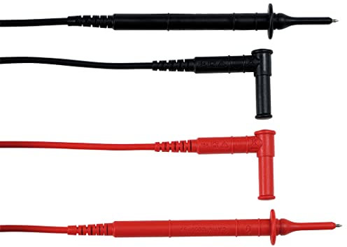 Chauvin Arnoux Kit de câbles de mesure [fiche de sécurité 4 mm –] 1,5 m rouge, noir