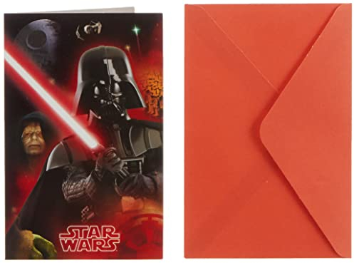 Stars Wars 6 Einladungskarten mit Umschläge Kindergeburtstag
