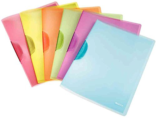 Leitz 41760099 Klemmmappe ColorClip Rainbow, A4, PP, Voteilspack (6, sortiert)