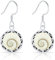 PLANETYS - 925 Sterling Silber Ohrringe Auge des Heilige Lucie - Santa Lucia - Oeil de Sainte Lucie - Shiva Eye Ethnische Inspiration