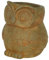 Classic Home and Garden Cement Buddies - Maceta para Interiores y Exteriores con Agujero de Drenaje, búho, Grande, marrón óxido, 5.5 Pulgadas