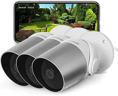 Time2 Oscar Wireless Outdoor 1080p Full HD CCTV Security Camera | 2 Way Audio with Night Vision | Sound and Motion Detection | Compatible with Clan Home Security, Alexa and Google Home (3 Pack)