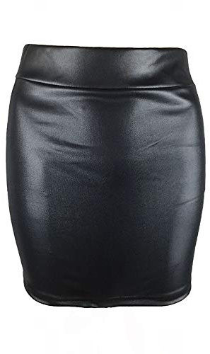 BODYWEAR LTD Womens Sexy PU Mini Skirt Faux Leather - Office Wear, Party/Club Wear