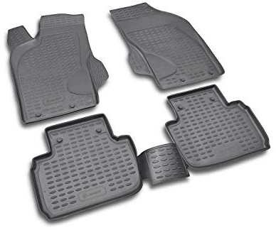ELEMENT Set di Tappetini Auto in Gomma TPE 3D per Alfa Romeo 147 | 2000-> | Tappetini Originali 100% Adatti, Morbidi e Resistanti, Gomma Auto, Impermeabili