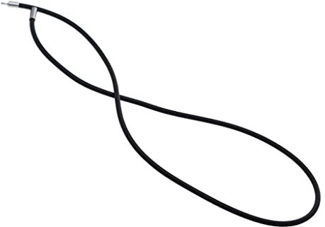 Colcolo Femmes Hommes Collier en Caoutchouc de Silicone Chaîne de Cordon en Caoutchouc Chaîne pour Hommes, Noir, 60cm