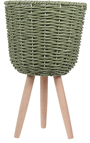 Cabilock Rattan Gewebter Blumentopfständer Bodenpflanzenhalter Eckregal Für Dekorative Blumentöpfe Für Die Inneneinrichtung