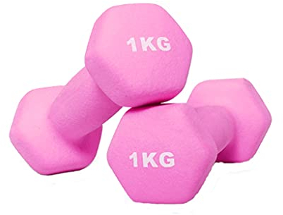 YKHB Set von 2 Hantel-Handgewichten, Anti-Roll-Hanteln, Sechskantform-Bunte Hanteln, for das Widerstandstraining, Bauen Sie Muskeln (Größe : 1kg/2.2lbs*2)