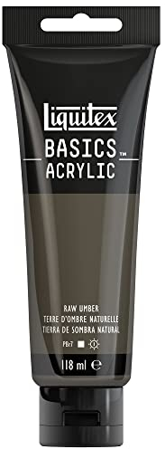 Liquitex 8870045 Basics Acrylfarbe Umbra Natur – 118ml Tube, lichtecht, mittlere Viskosität, seidenglänzend, monopigmentiert, Archivqualität