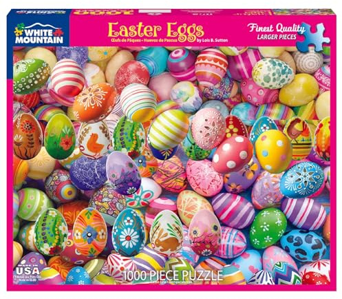 White Mountain Puzzles Easter Eggs, 1000 Piece Jigsaw Puzzle